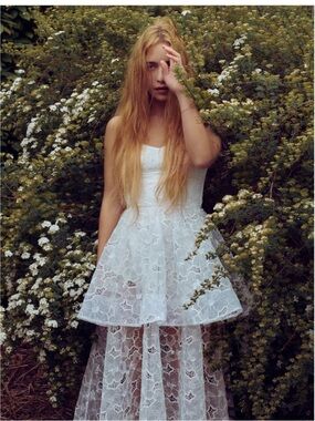 NWT Hill House Home Isabelle White Lace Tiered Dress